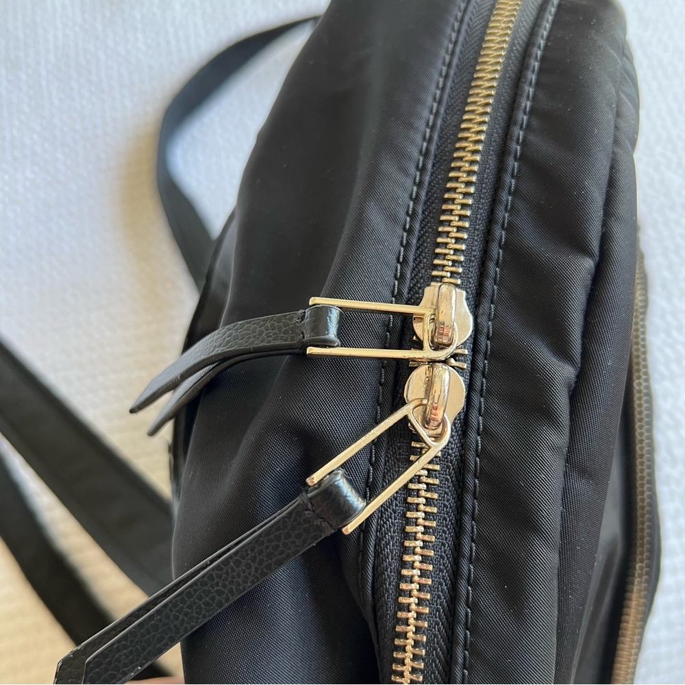 GUC Kate Spade Large Dawn Backpack | Black Nylon w/ Gold Hardware | Light Wear - Picture 5 of 11